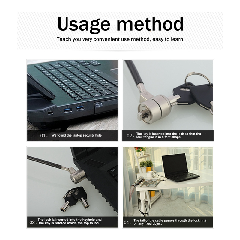 Laptop Computer Lock Laptop Lo - Cable Lock Laptop avaliação e preço
