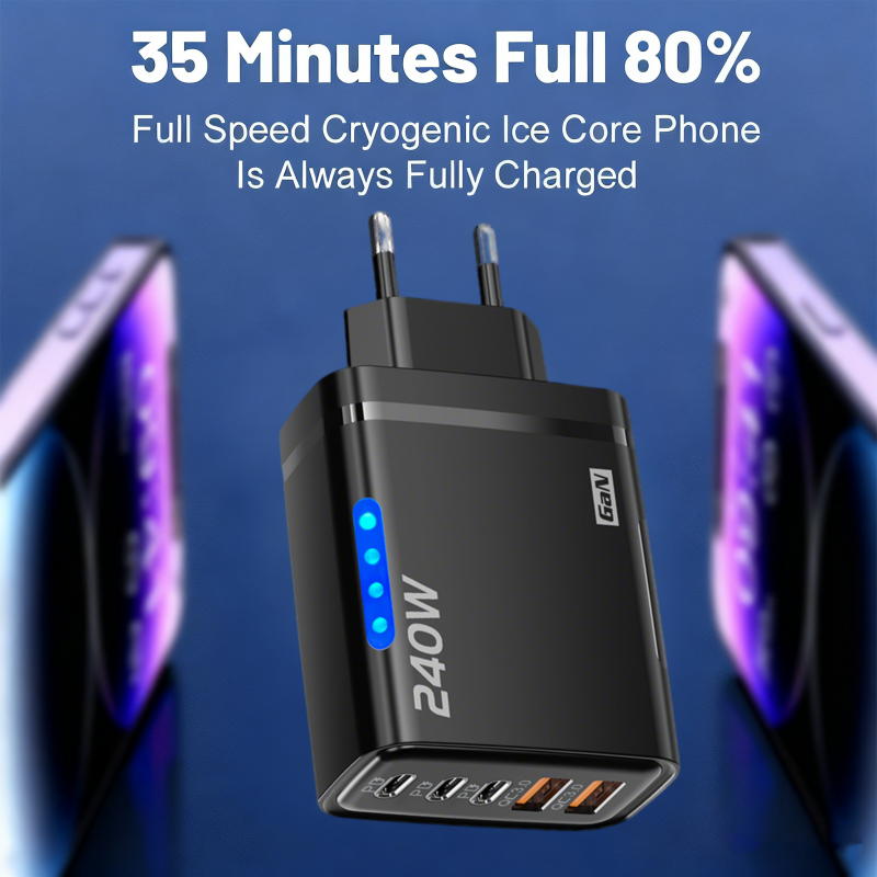 240W 5 in 1 GaN Desktop Charge - Cable Lock Laptop avaliação e preço